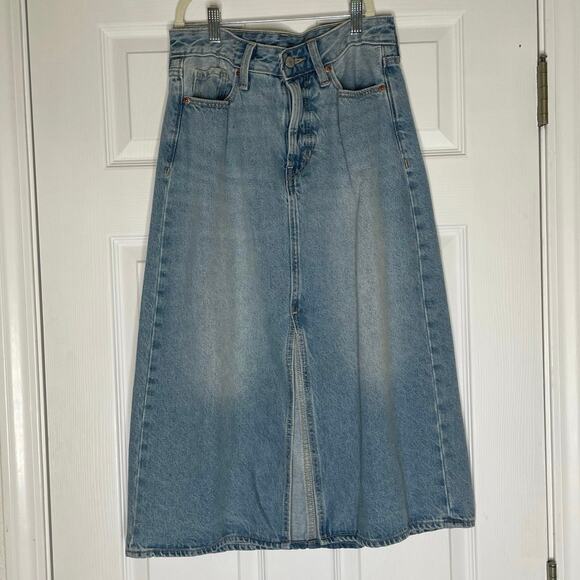 NWOT Old Navy High-Waisted Jean Midi Skirt size 4 - Picture 1 of 4